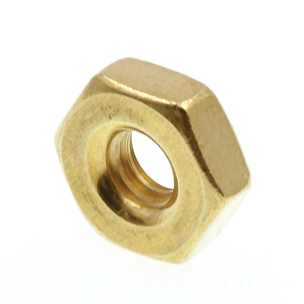 Prime-Line Machine Screw Nut, #8-32, Brass, Brass, 50 PK 9074116